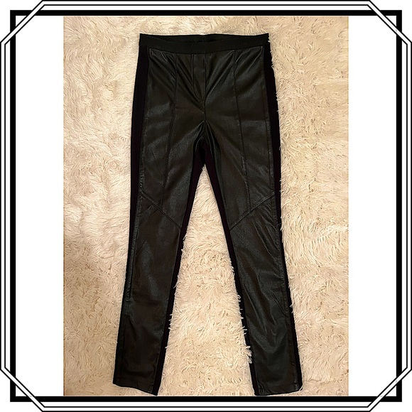BCBG MaxAzria “Maddex” Leather Front Leggings (NWT) - Picture 3 of 10